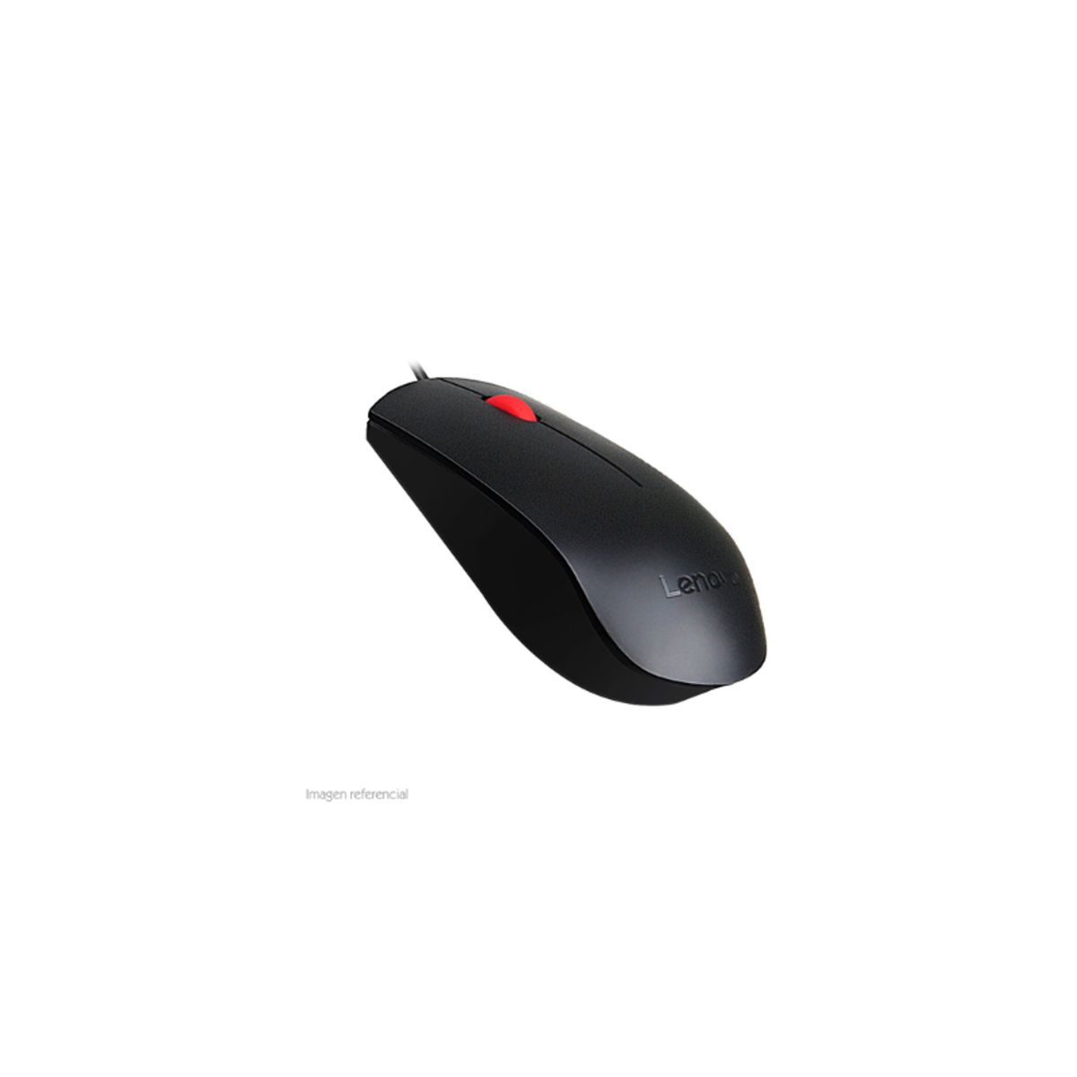 LENOVO - Mouse óptico Lenovo Essential, 1600 dpi, USB, Negro