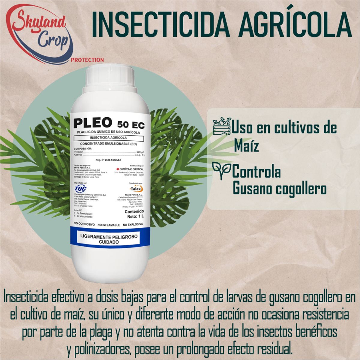 GENERICO - PLEO 50EC 1L  INSECTICIDA AGRÍCOLA