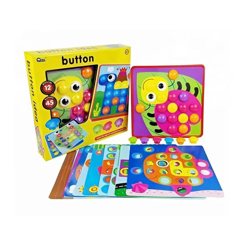 GENERICO - Juego Didáctico Puzzle Mosaico Button Idea Para Niños