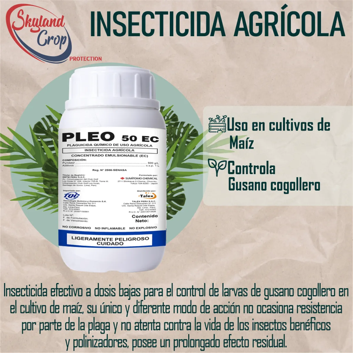 GENERICO - PLEO 50EC 100mL INSECTICIDA AGRÍCOLA