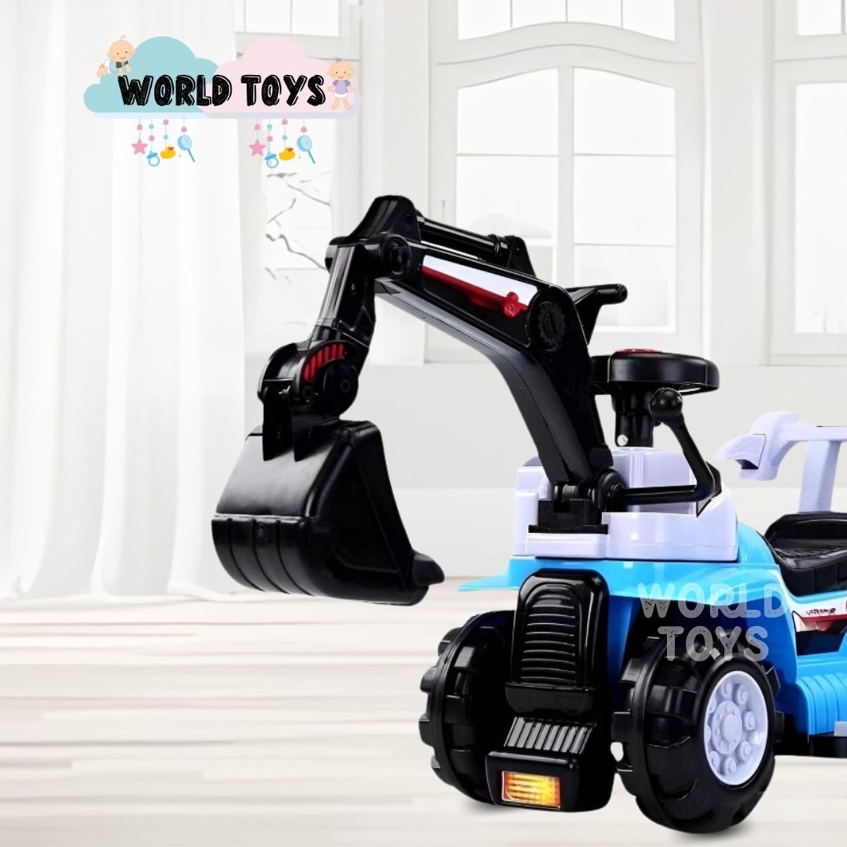 BABY - Correpasillo Didáctico «NEDJIM» Excavadora Sky Blue