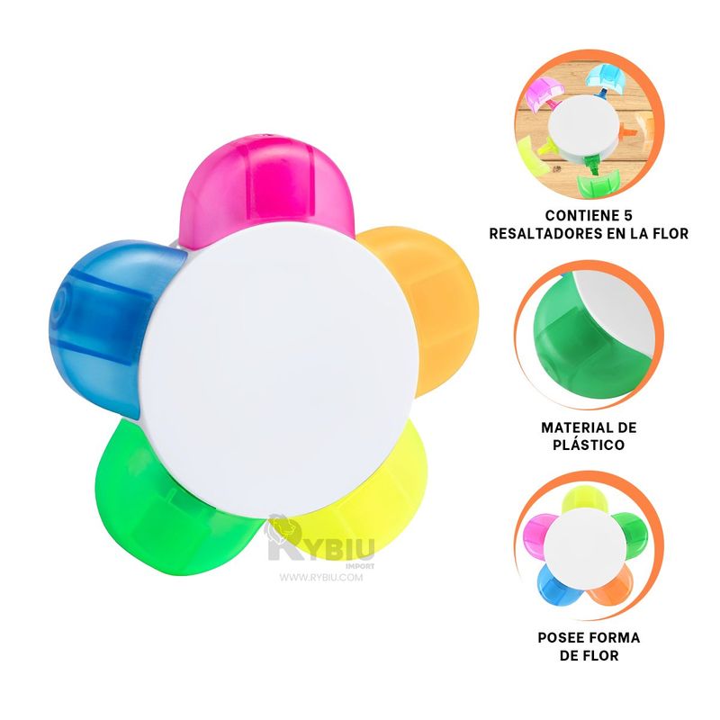 GENERICO - Resaltador Floral Ideal para Niños Felices Y+Papel de Regalo