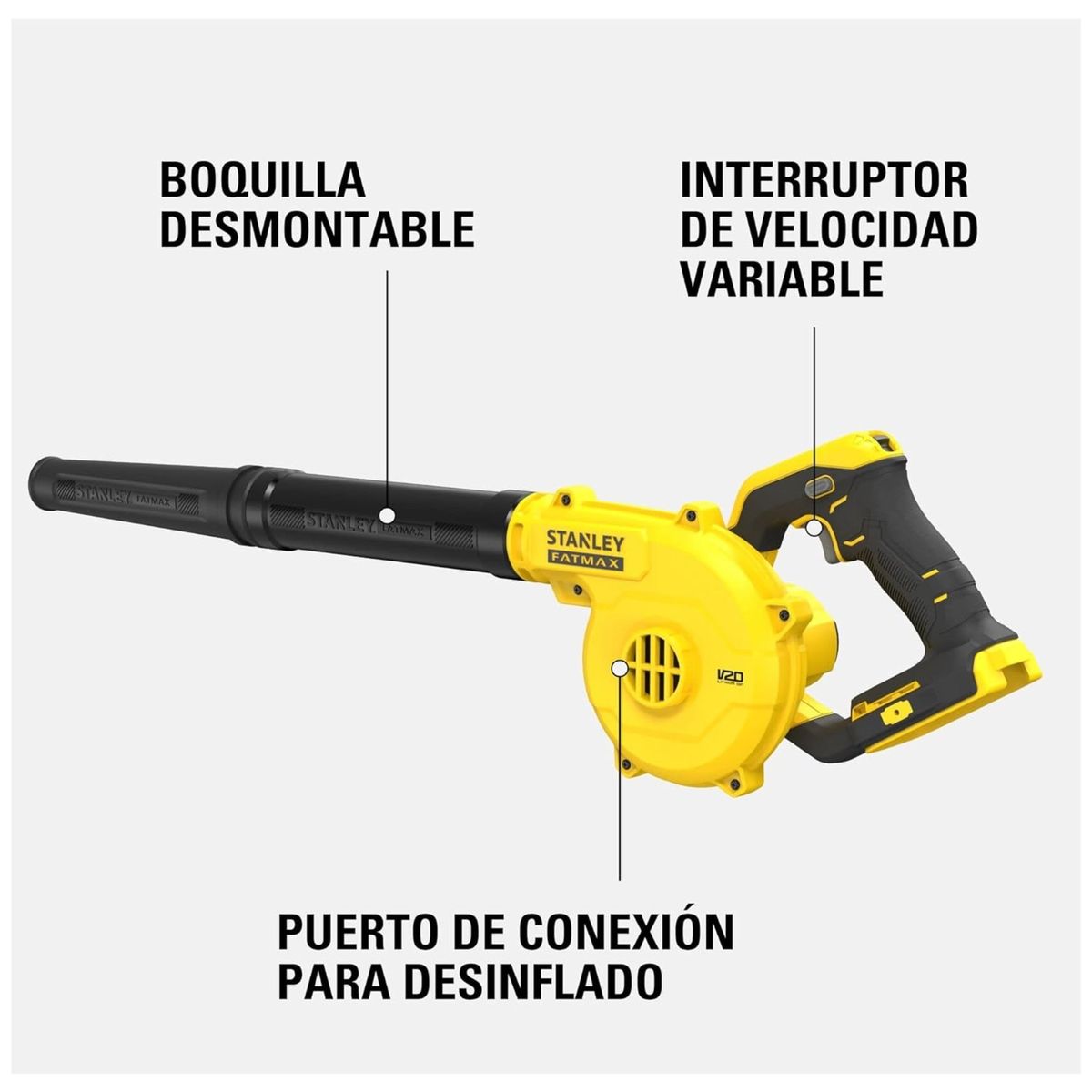STANLEY - SOPLADORA INALAMBRICO 20V  BARETOOL SOPLADORA STANLEY