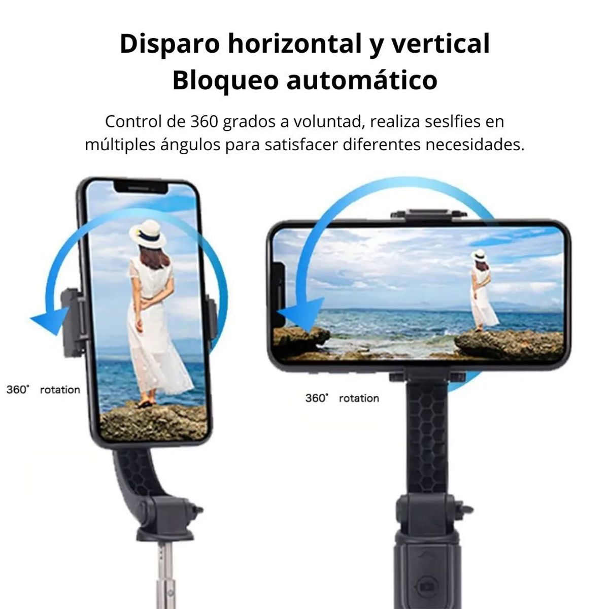 GENERICO - Estabilizador de Celular Bluetooth Gimbal 1 Eje Trípode Palo Selfie H5