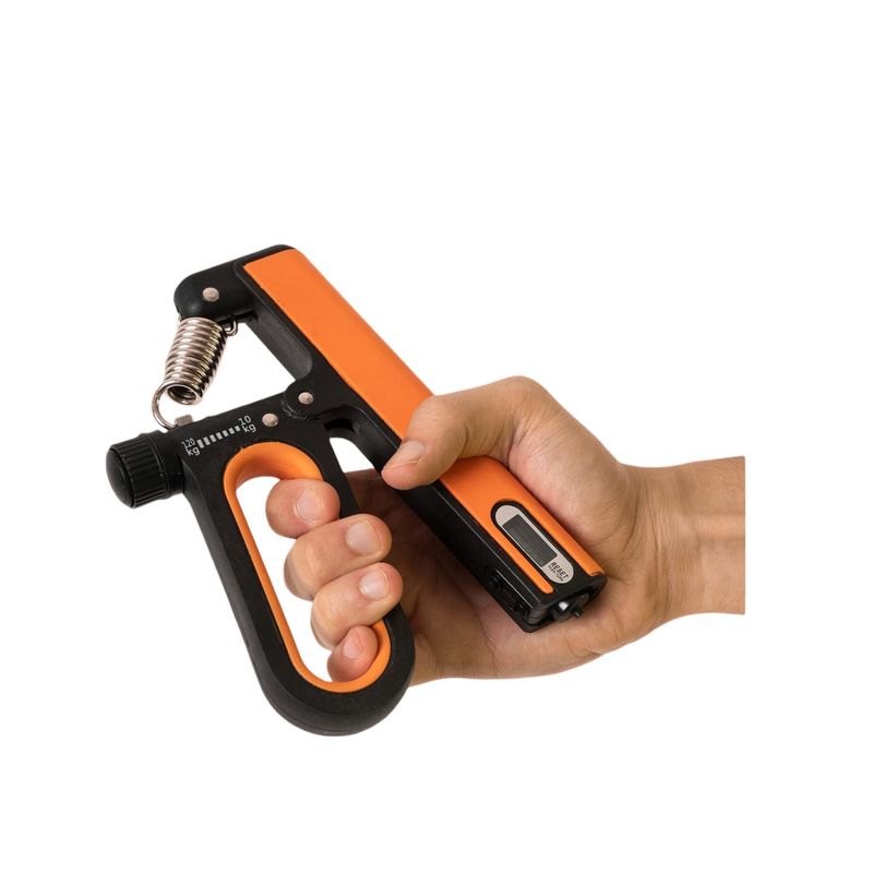 GENERICO - Hand Grip Regulable Con Contador Temporizador Dígital Orange