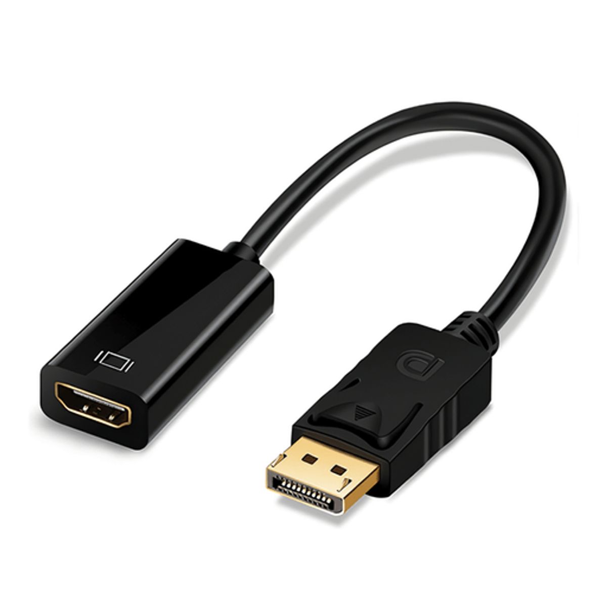 GENERICO - Adaptador Displayport a Hdmi Cable Convertidor Negro