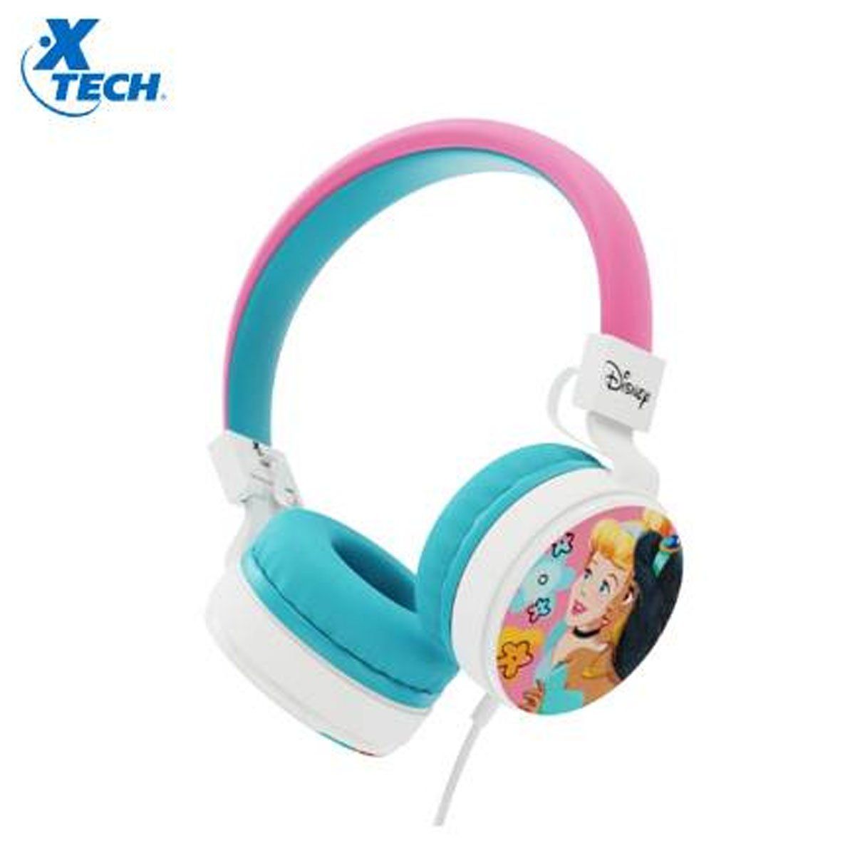 XTECH - Audifono CMicrof Xtech Princess Plegable 35mm WhiteRose