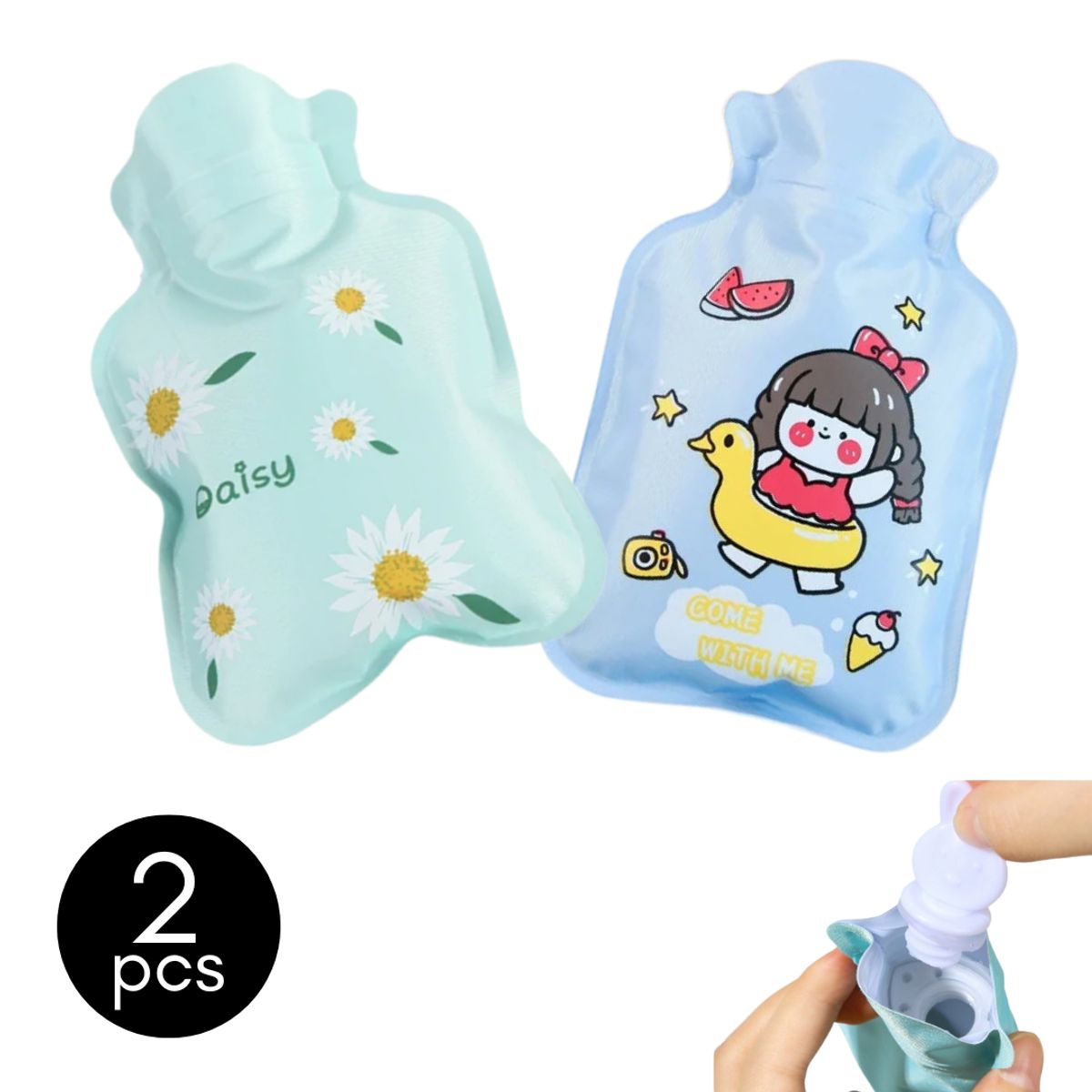 GENERICO - Bolsa para agua caliente niños x2 Pato