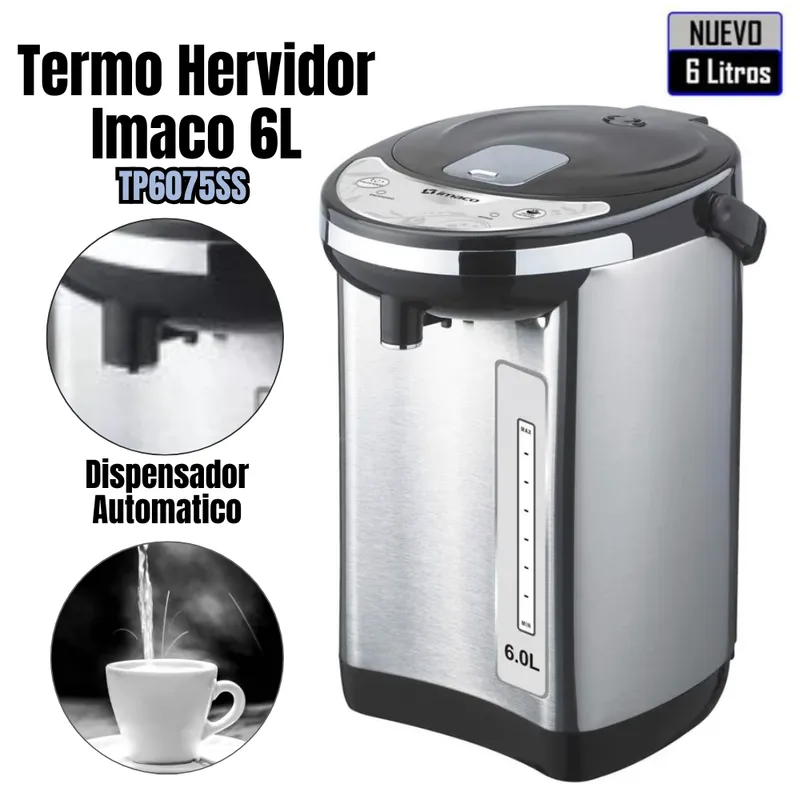 IMACO - Termo Hervidor Electrico Imaco de 6lts con Dispensador - TP6075SS