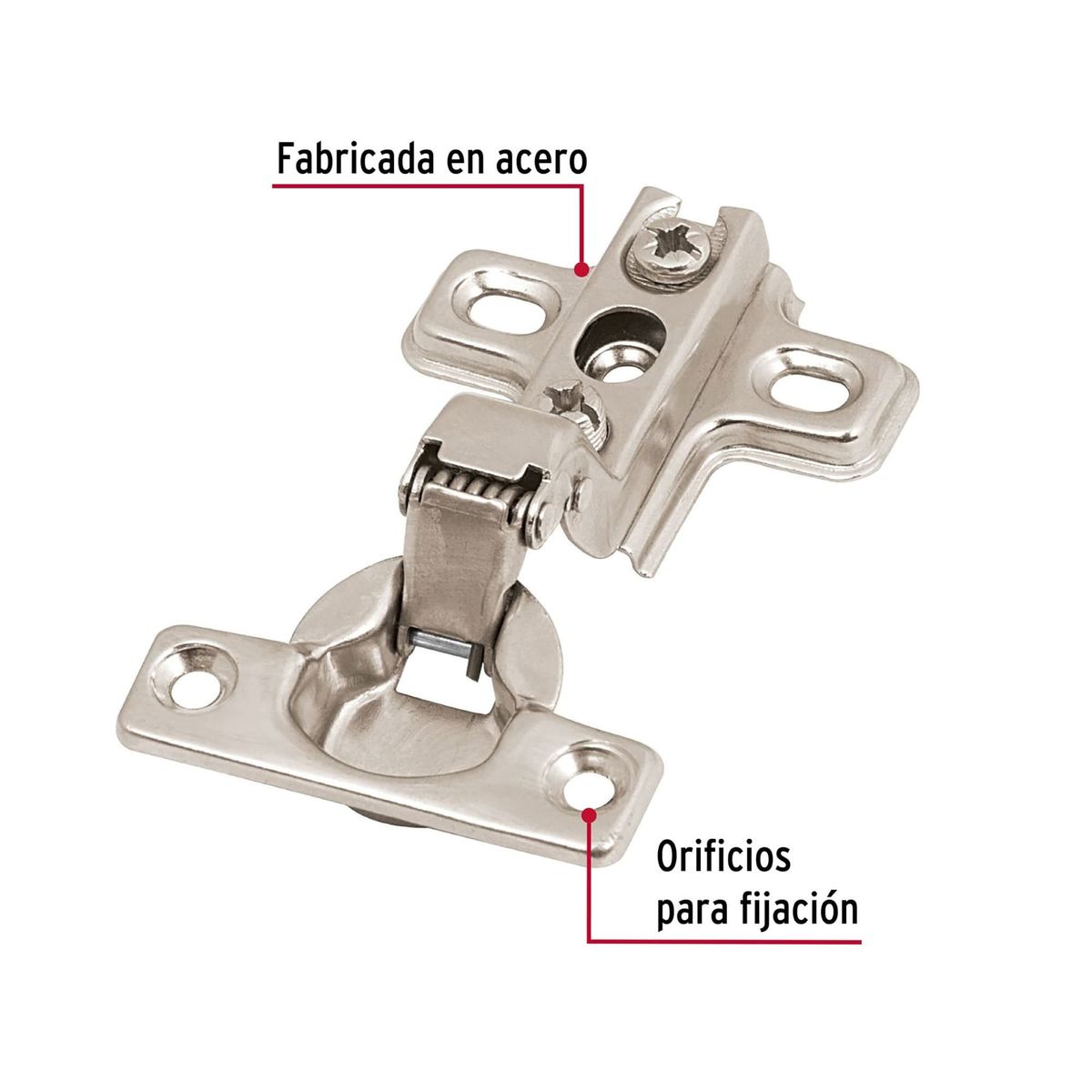 HERMEX - 4 bisagras cangrejo cobertura interna 95° Hermex