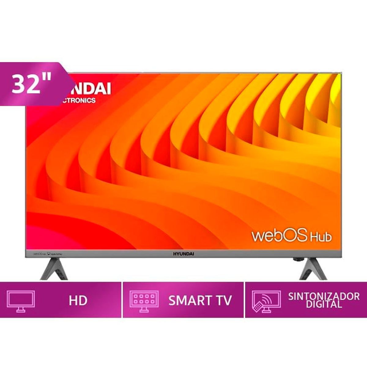 HYUNDAI - TELEVISOR HYUNDAI 32 HD SMART TV WebOS HYLED3256WIM