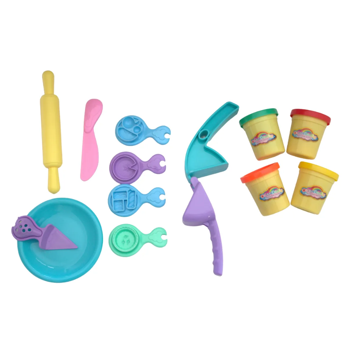 GENERICO - JUEGO DE MASA PARA  MOLDEAR COMIDAS  DOUCH