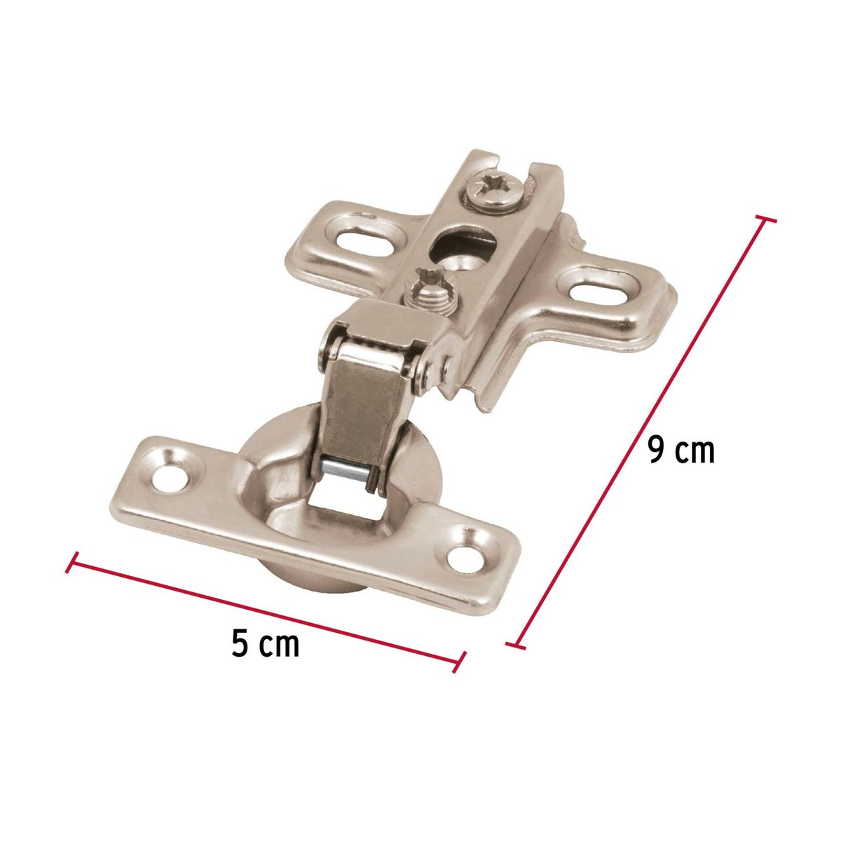 HERMEX - 8 bisagras cangrejo cobertura media 95° Hermex