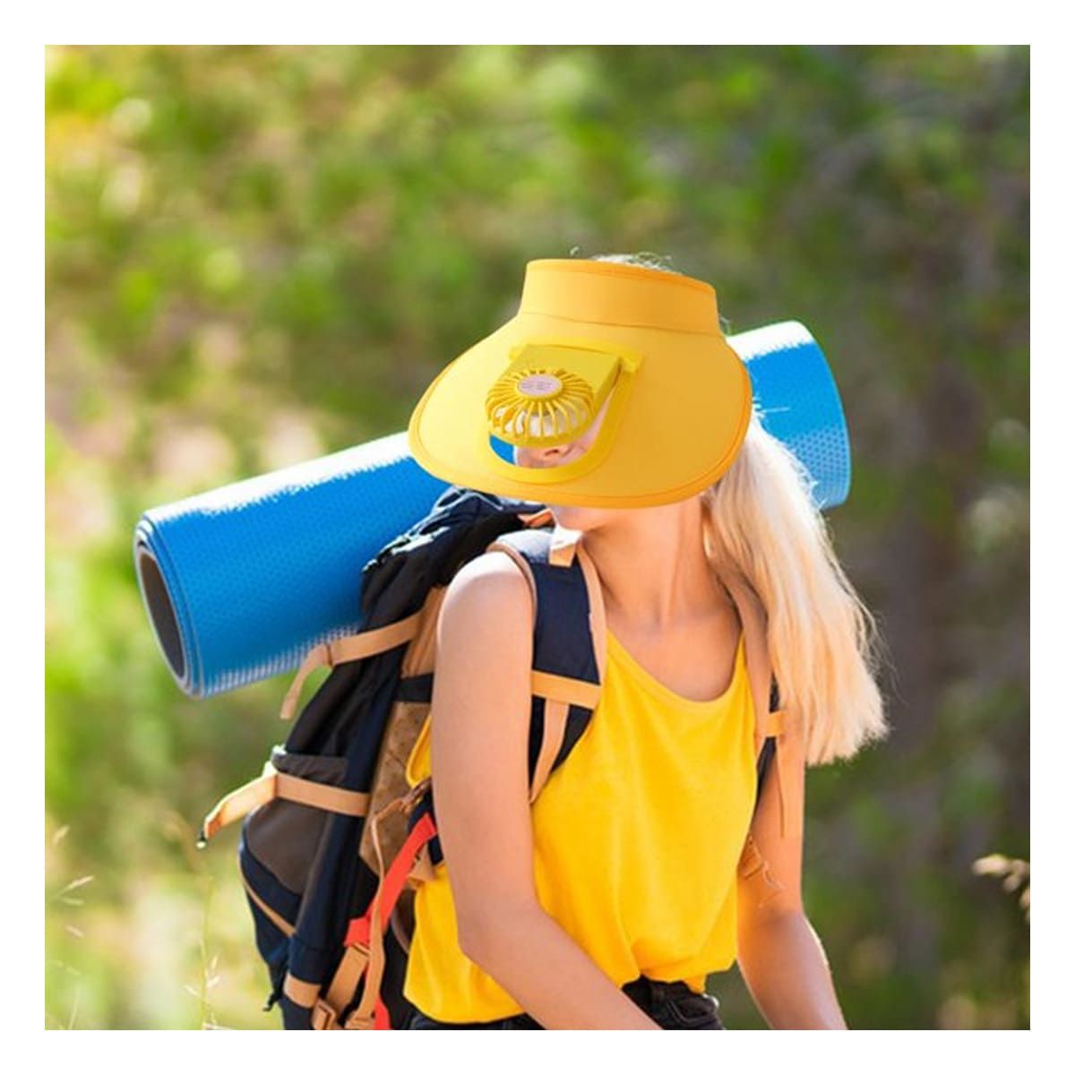 RYBIU IMPORT - Sombrero con Diseño Moderno en Amarillo Y+Papel de Regalo