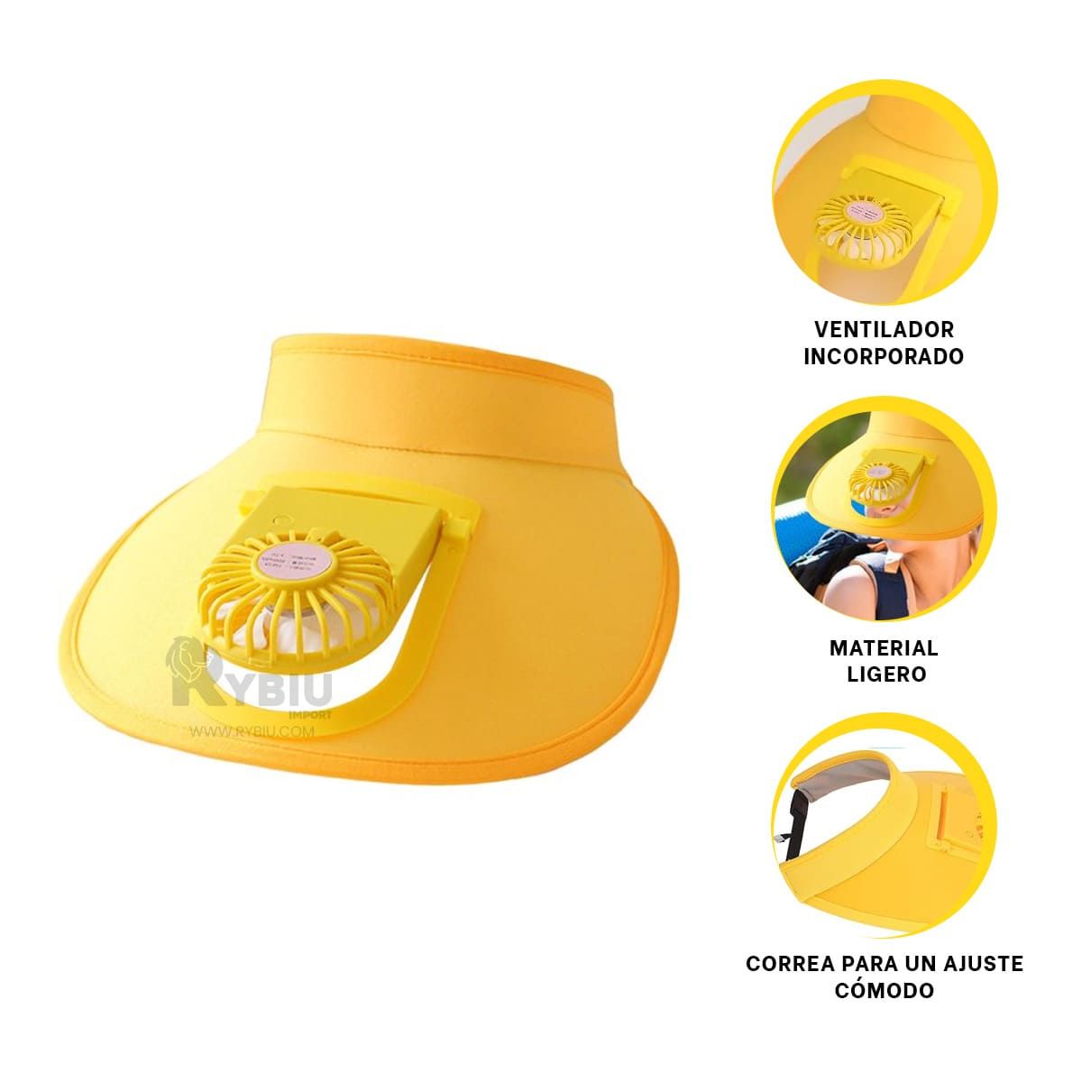 RYBIU IMPORT - Sombrero con Diseño Moderno en Amarillo Y+Papel de Regalo