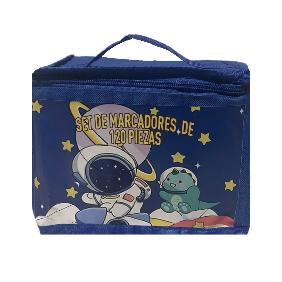 GENERICO - Set 120 Plumones Marcador DoblePunta Estuche Arte Astronauta