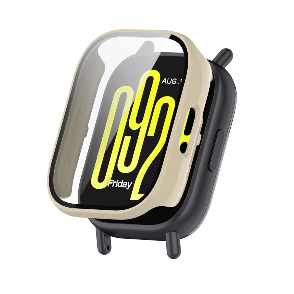 GENERICO - Pack case protector beige + correa beige para Redmi MI Watch 5 Active