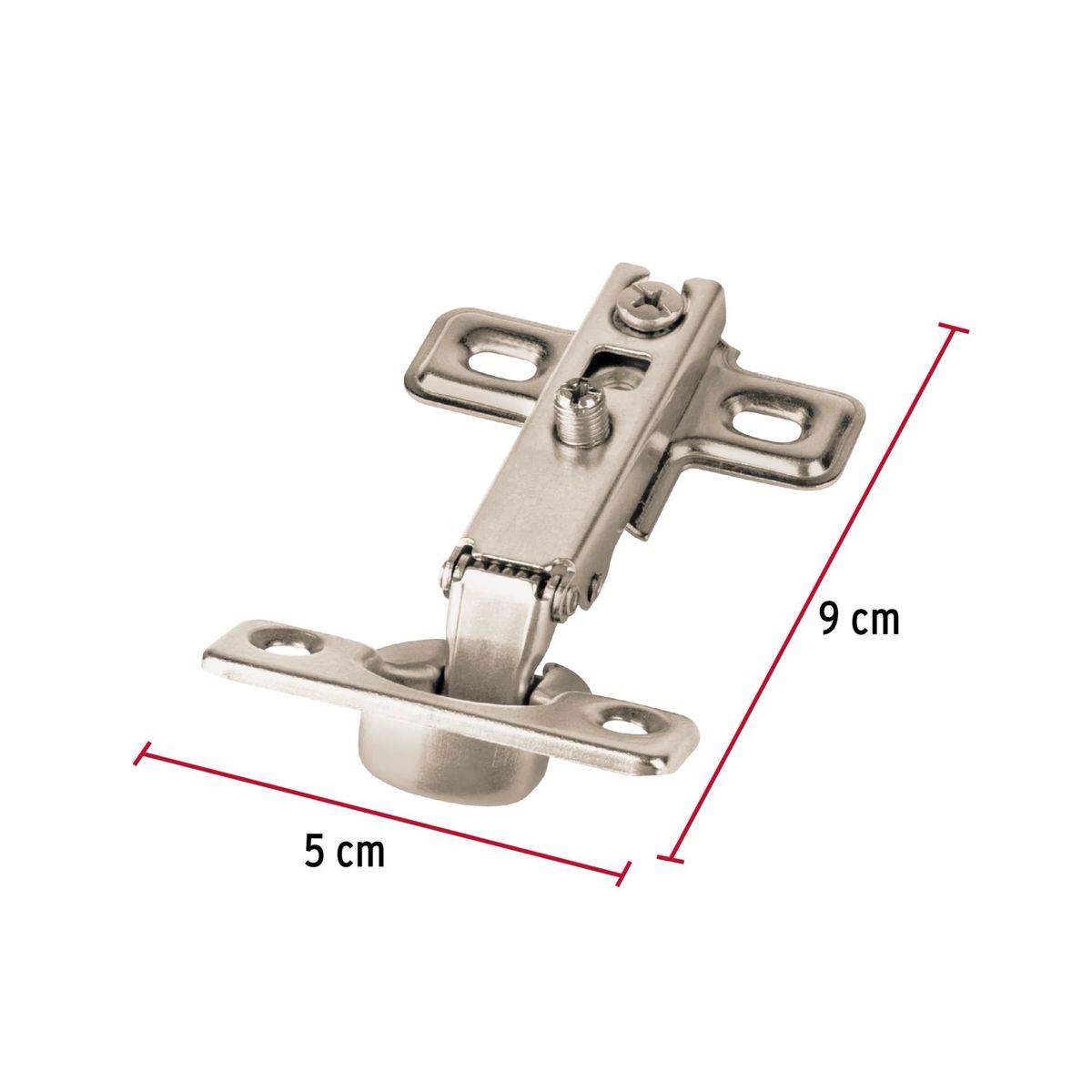 HERMEX - 8 bisagras cangrejo cobertura completa 95° Hermex