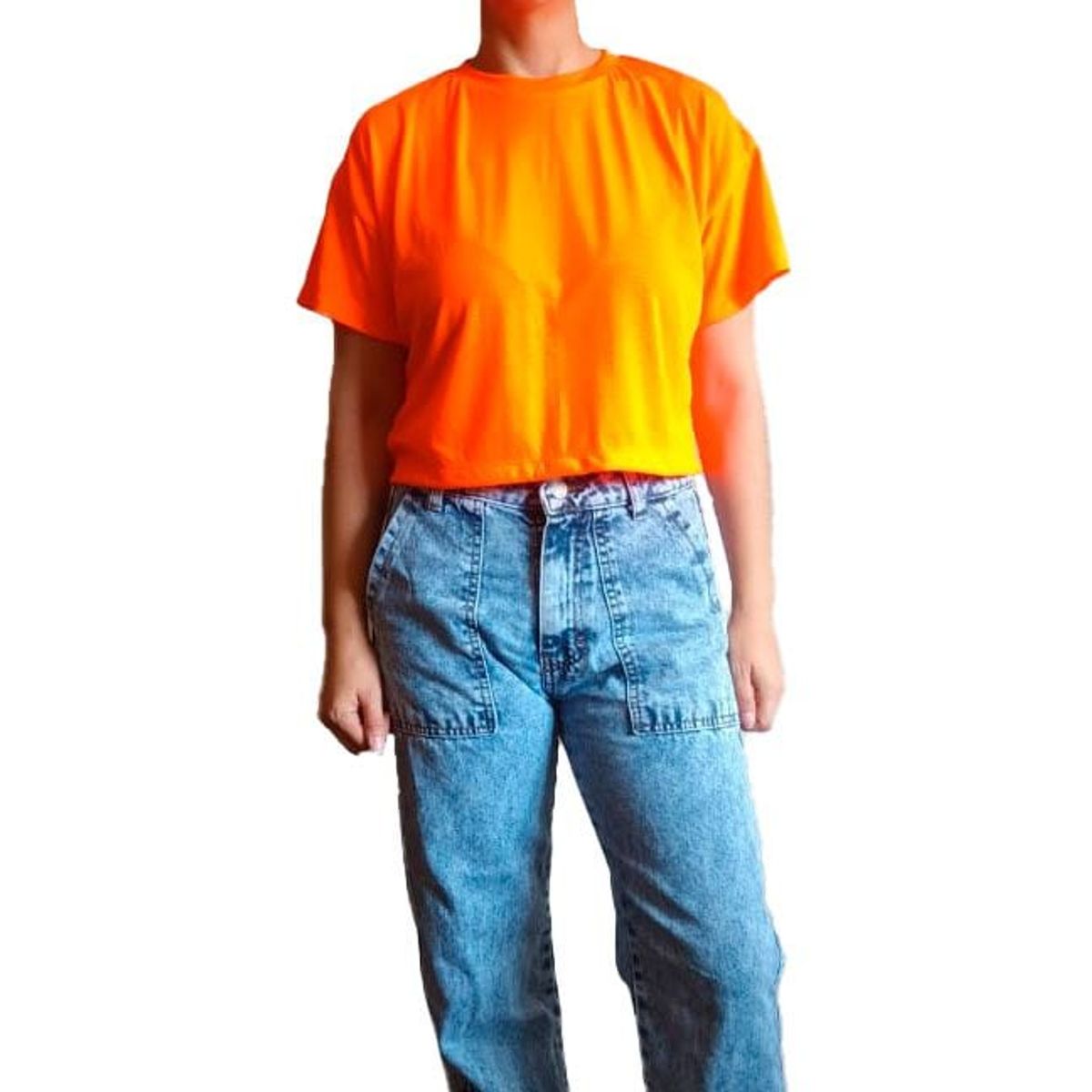 GENERICO - Polo Mujer Crop Top  - Nathalie Love It - Neón