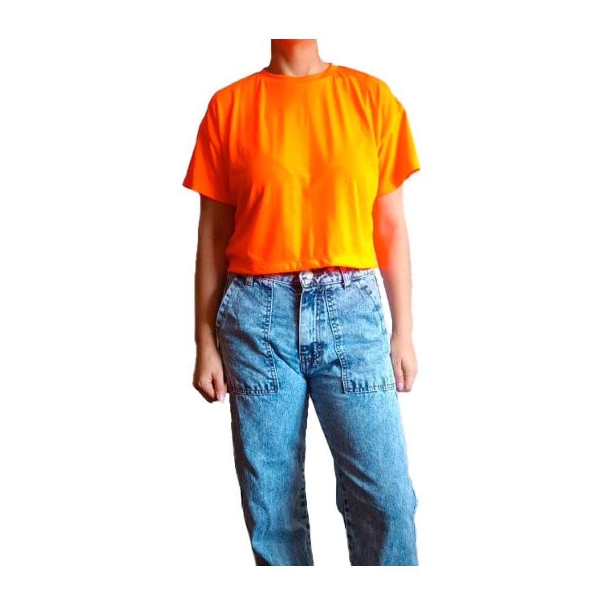 GENERICO - Polo Mujer Crop Top  - Nathalie Love It - Neón