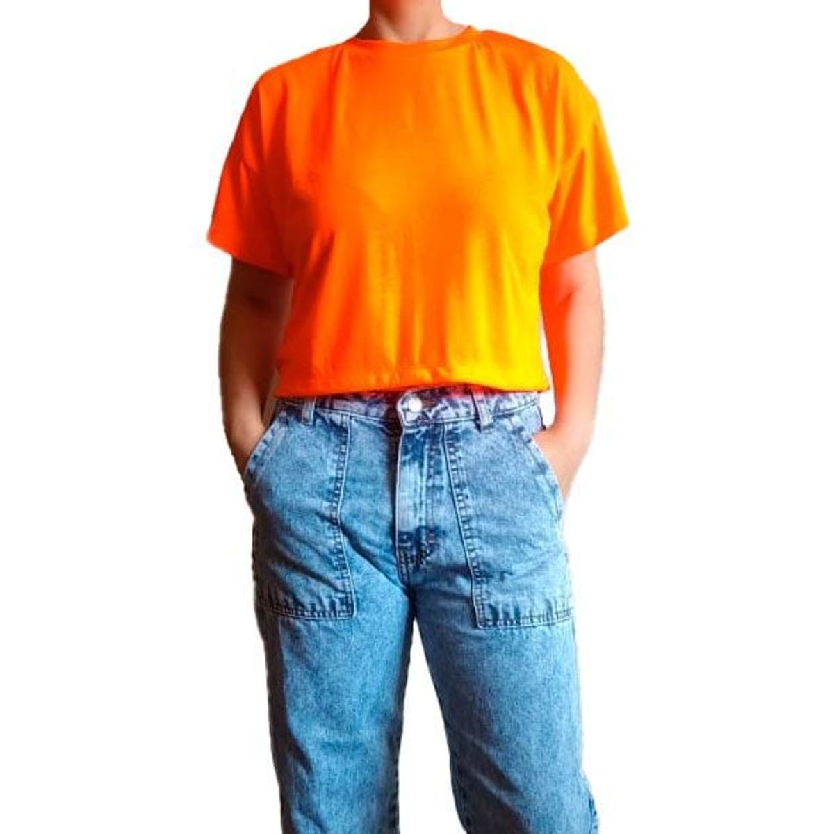 GENERICO - Polo Mujer Crop Top  - Nathalie Love It - Neón