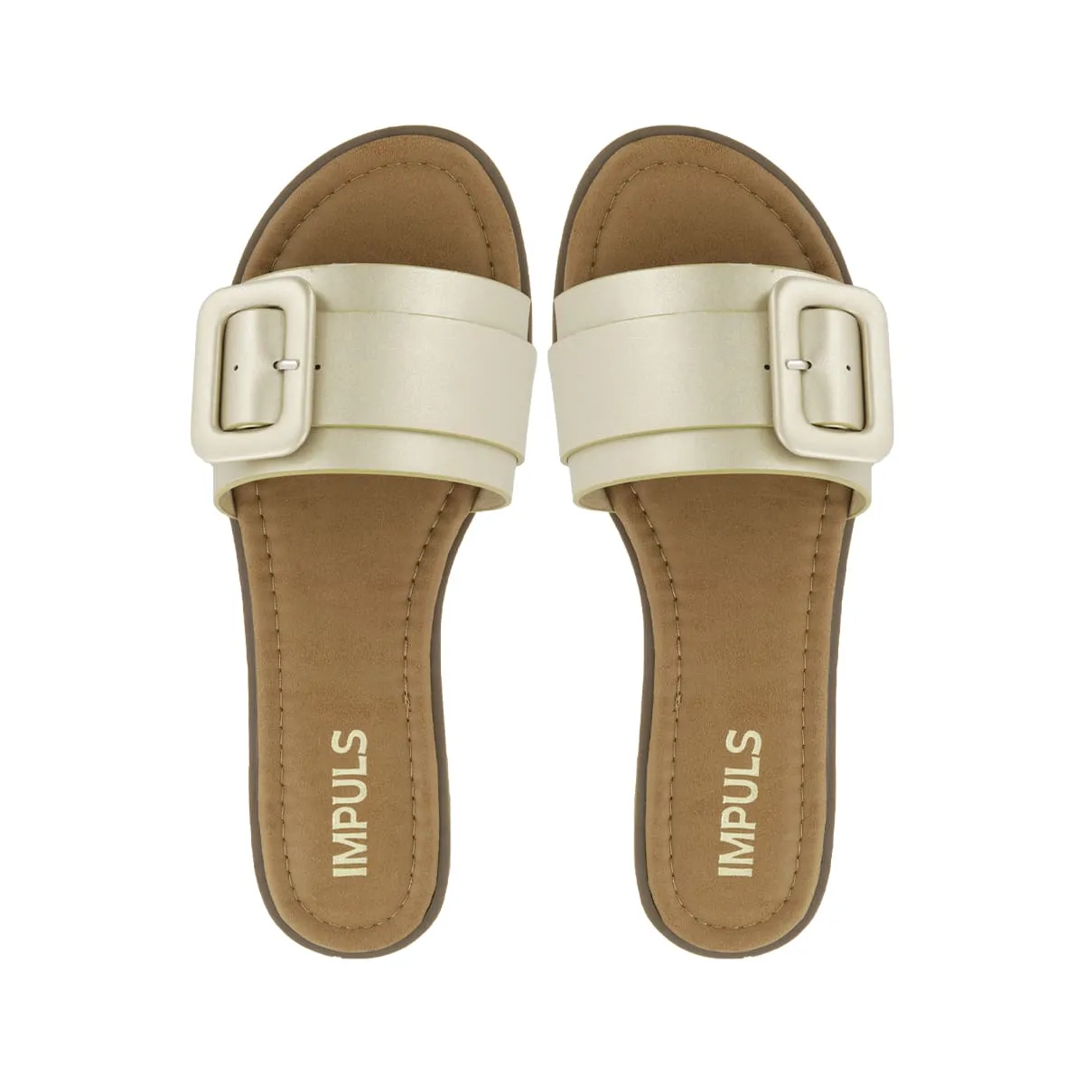 IMPULS - Sandalias Flats Mujer Impuls Aixa06 Oro