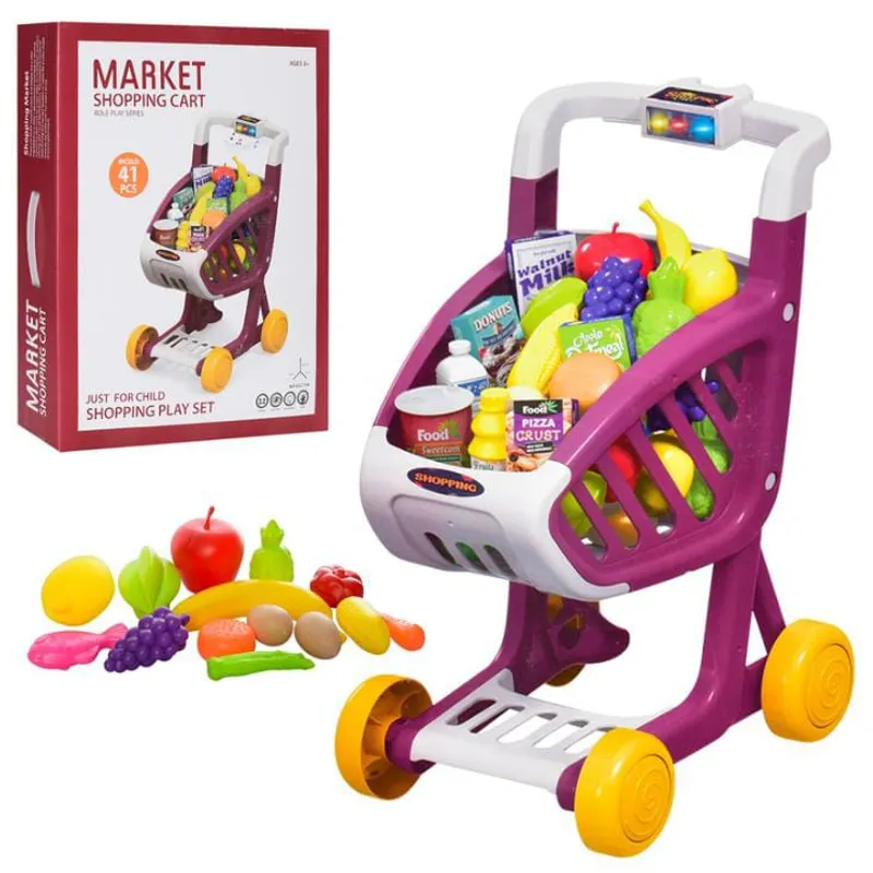 GENERICO - Carrito de compras Juguete 41 Piezas Musical - Juego de Rol