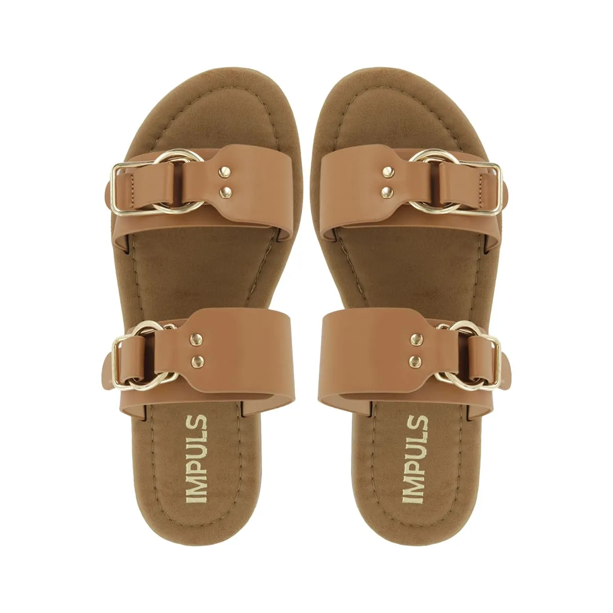 IMPULS - Sandalias Confort Mujer Impuls Aixa07 Camel