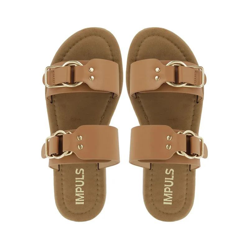 IMPULS - Sandalias Confort Mujer Impuls Aixa07 Camel