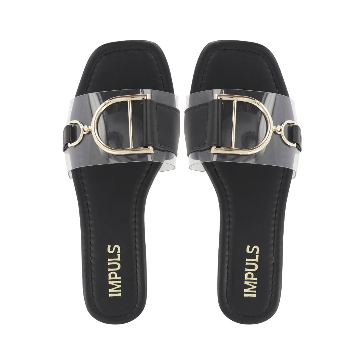 IMPULS - Sandalias Flats Mujer Impuls Aixa03 Negro