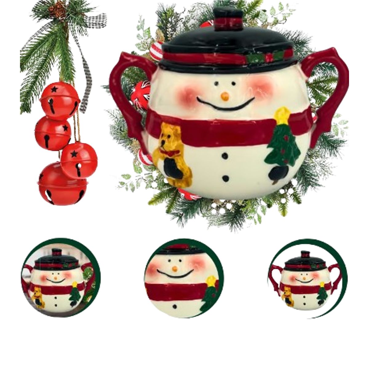 GENERICO - Azucarera Navideño con Diseño Muñeco de Nieve