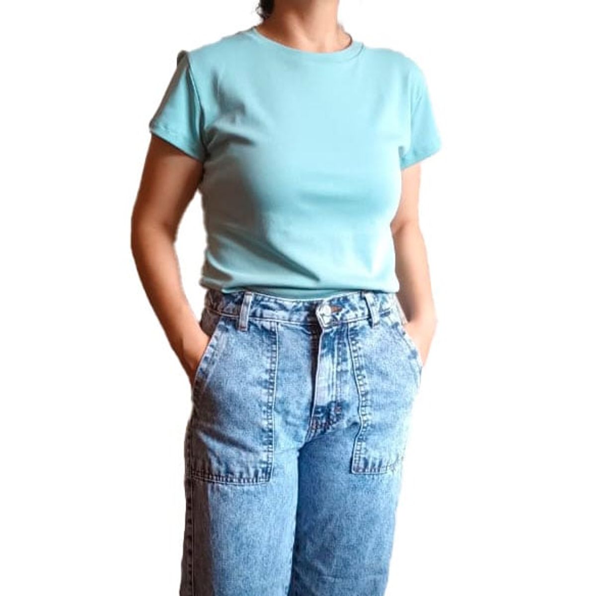 GENERICO - Polo Mujer Básico - Nathalie Love It - Verde Cemento