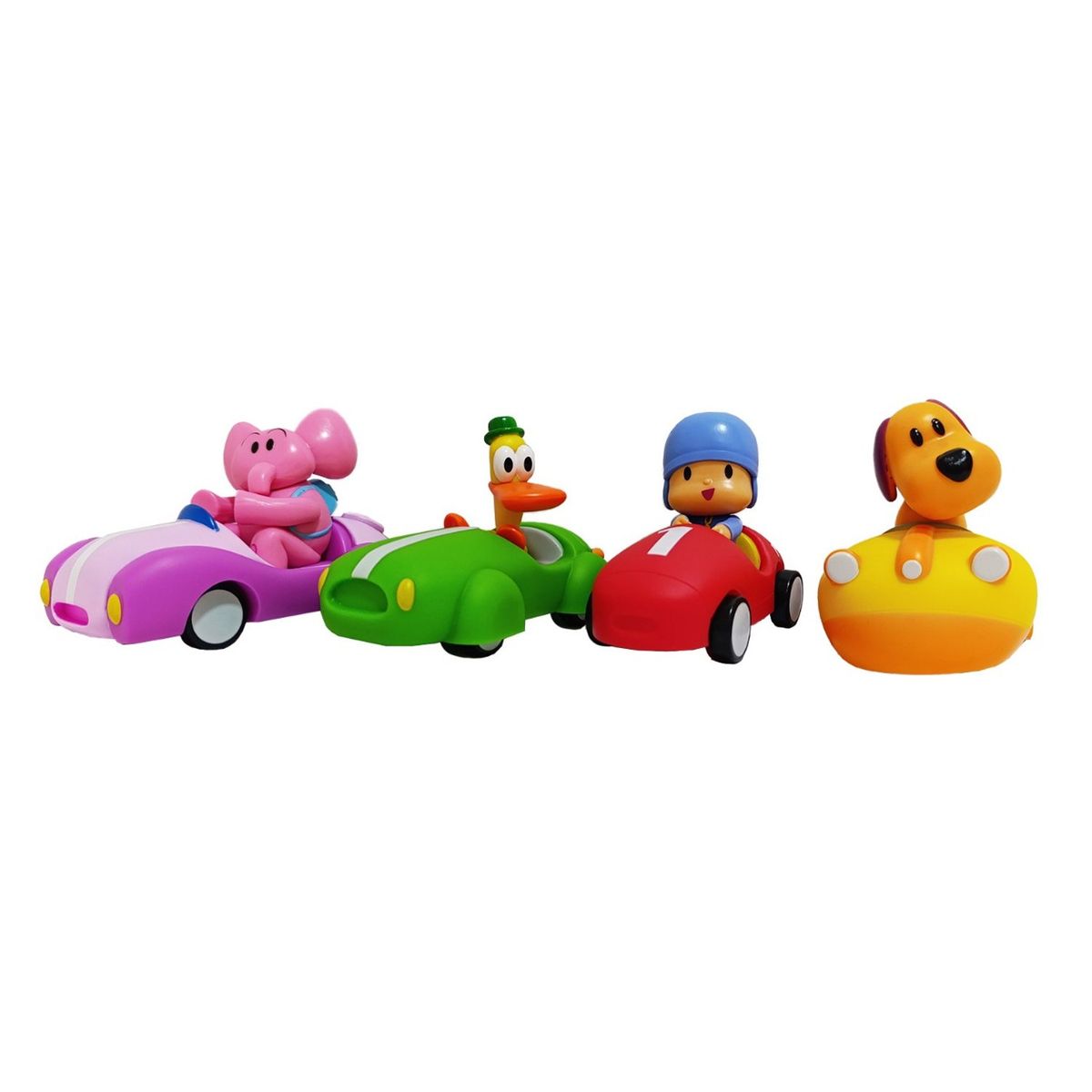 POCOYO - Juguete Set de Vehículos Pocoyo y sus Amigos 4pcs