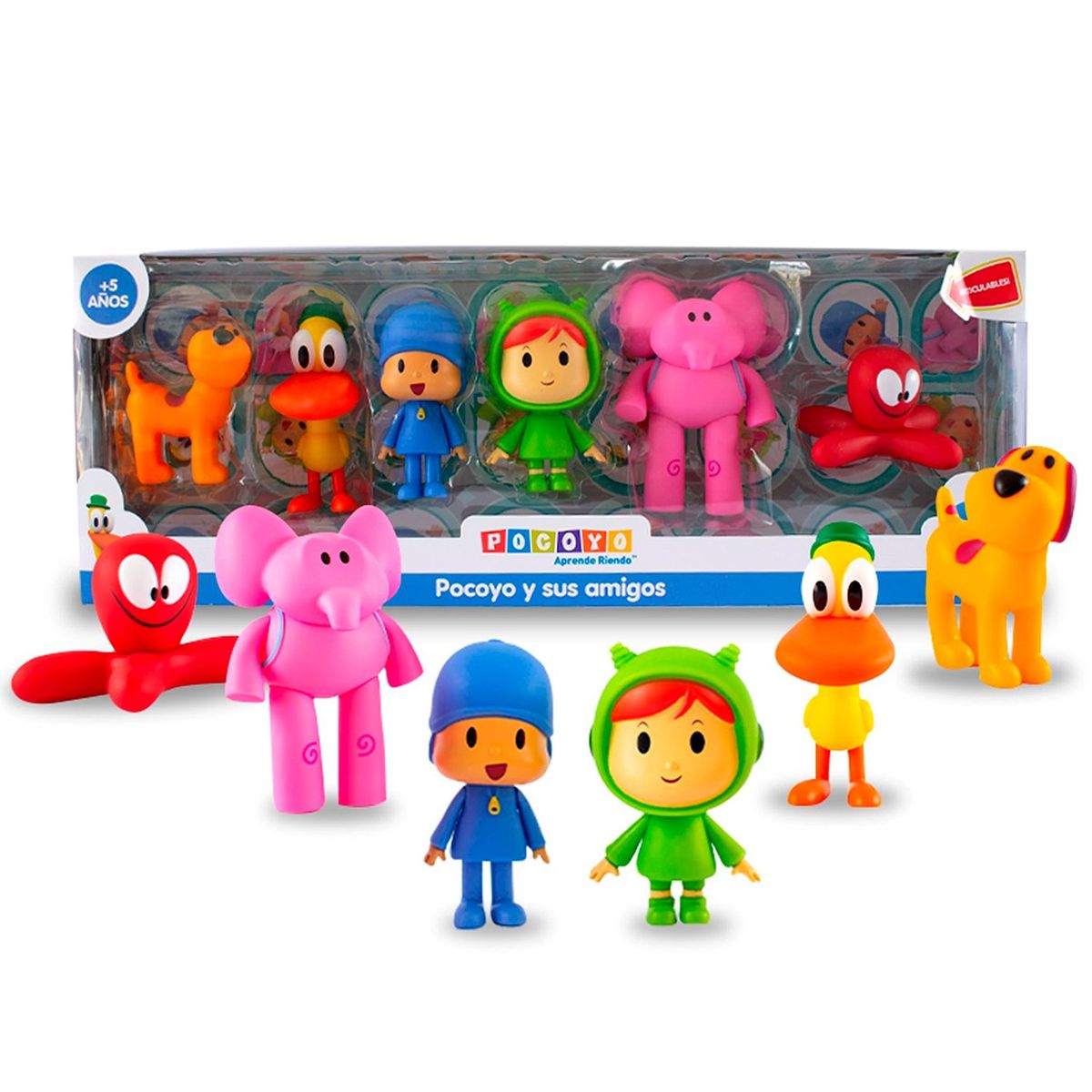 POCOYO - Set de Figuras Articulables Pocoyo y sus Amigos 6pcs