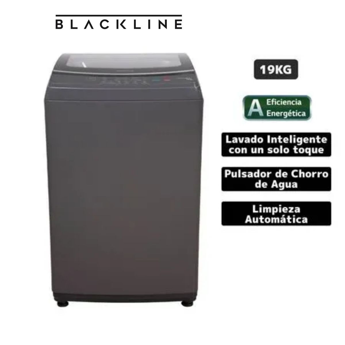 BLACKLINE - LAVADORA BLACKLINE 19KG SPBL19TL  GRIS OSCURO CARGA SUPERIOR