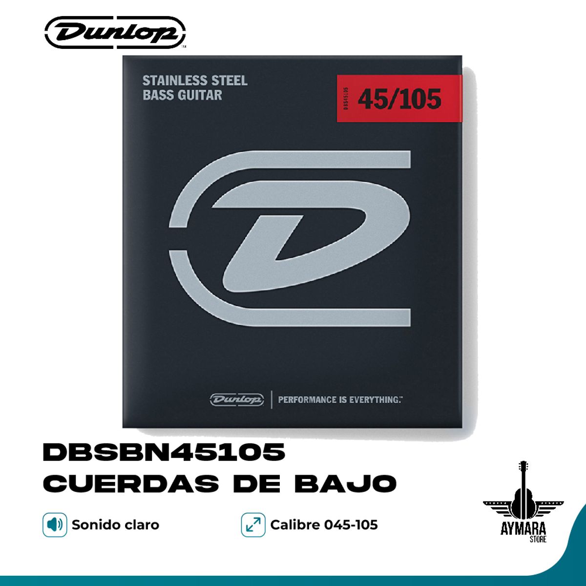 DUNLOP - Dunlop DBSBN45105 - Cuerdas de Bajo Eléctrico 45-105