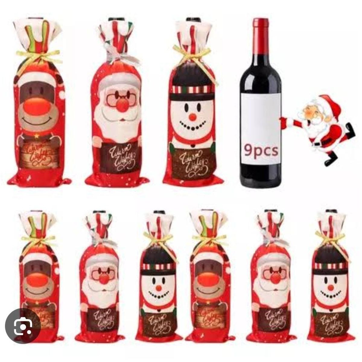 GENERICO - Funda para botellas de Vino modelo Navideño
