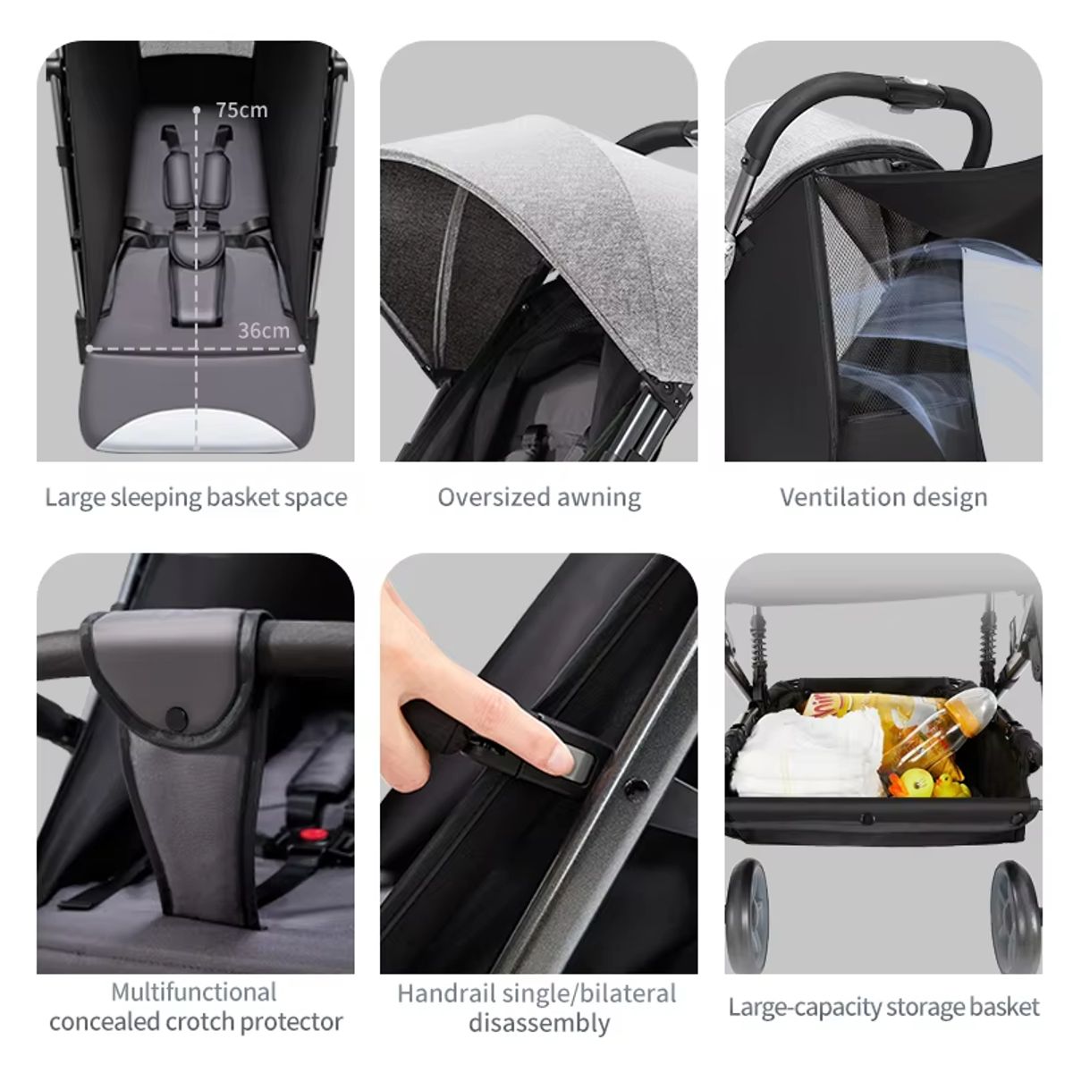 GENERICO - COCHE PARA BEBE MX-006 LIGERO ROSADO