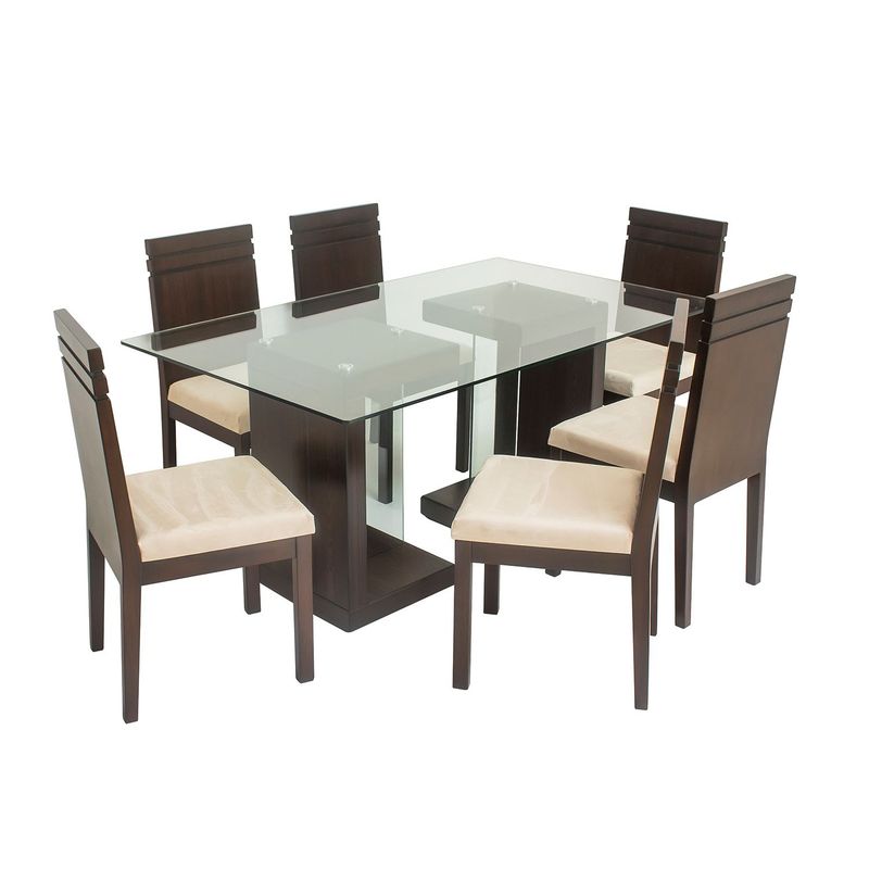 MICA - Juego de Comedor Solimana con 6 Sillas