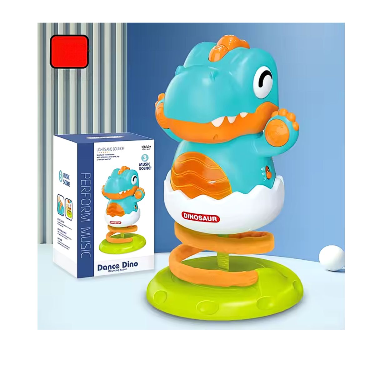GENERICO - DINOSAURIO CON LUCES MUSICAL Y ACCION DE REBOTE