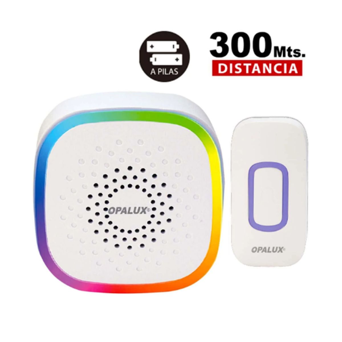 OPALUX - Timbre Inalámbrico a Pilas con 60 Melodías OP-3995 OPALUX