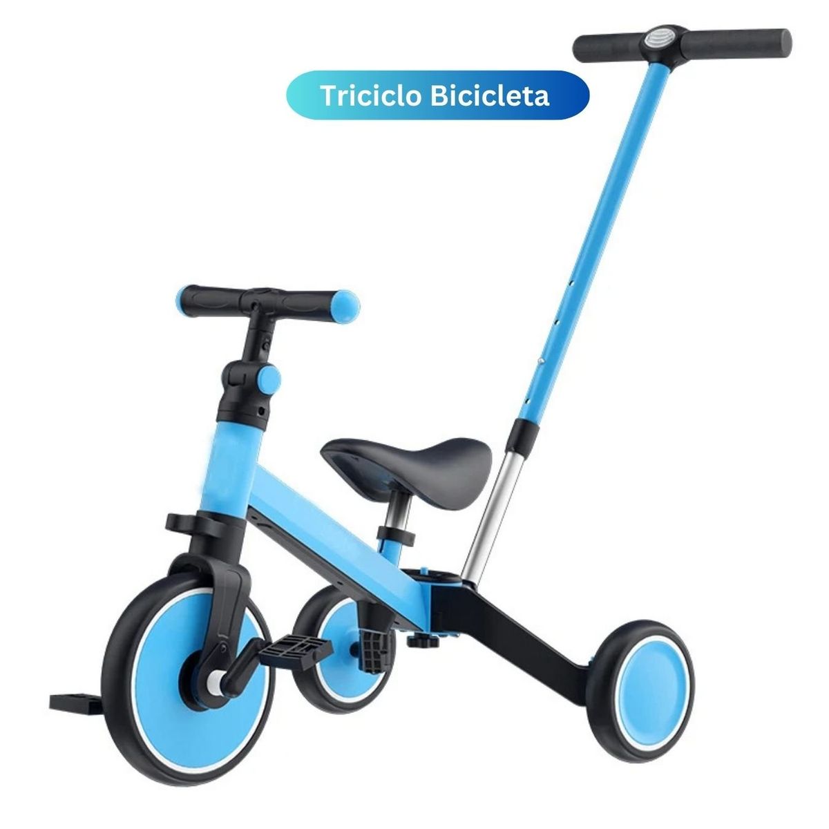 GENERICO - Bicicleta Triciclo 5 en 1 para Niños color Azul