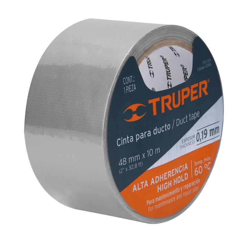 TRUPER - Cinta 2" x 10m Ducte Tape 12586 Truper
