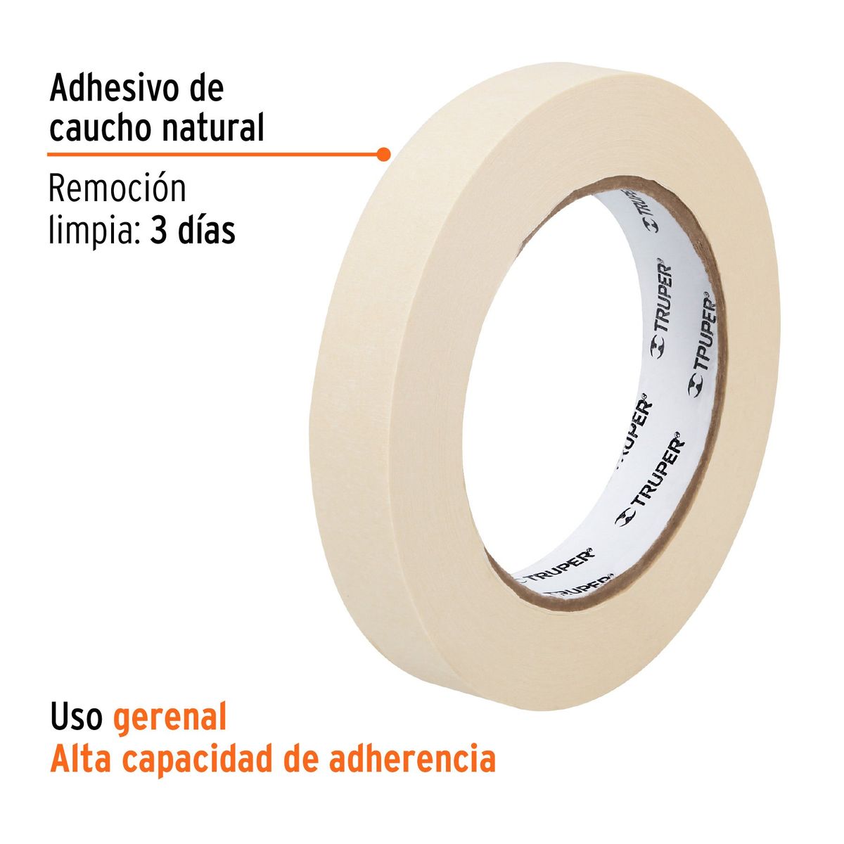 TRUPER - Cinta 3/4" x 50m Masking Tape 12590 Truper