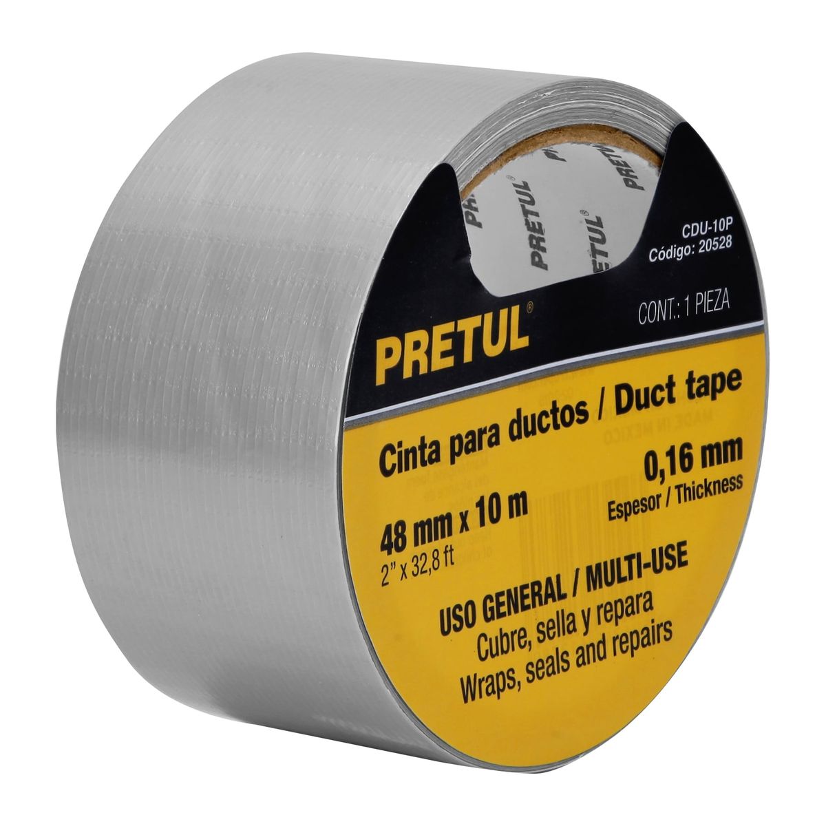 PRETUL - Cinta 2" x 10m Ducte Tape 20528 Pretul