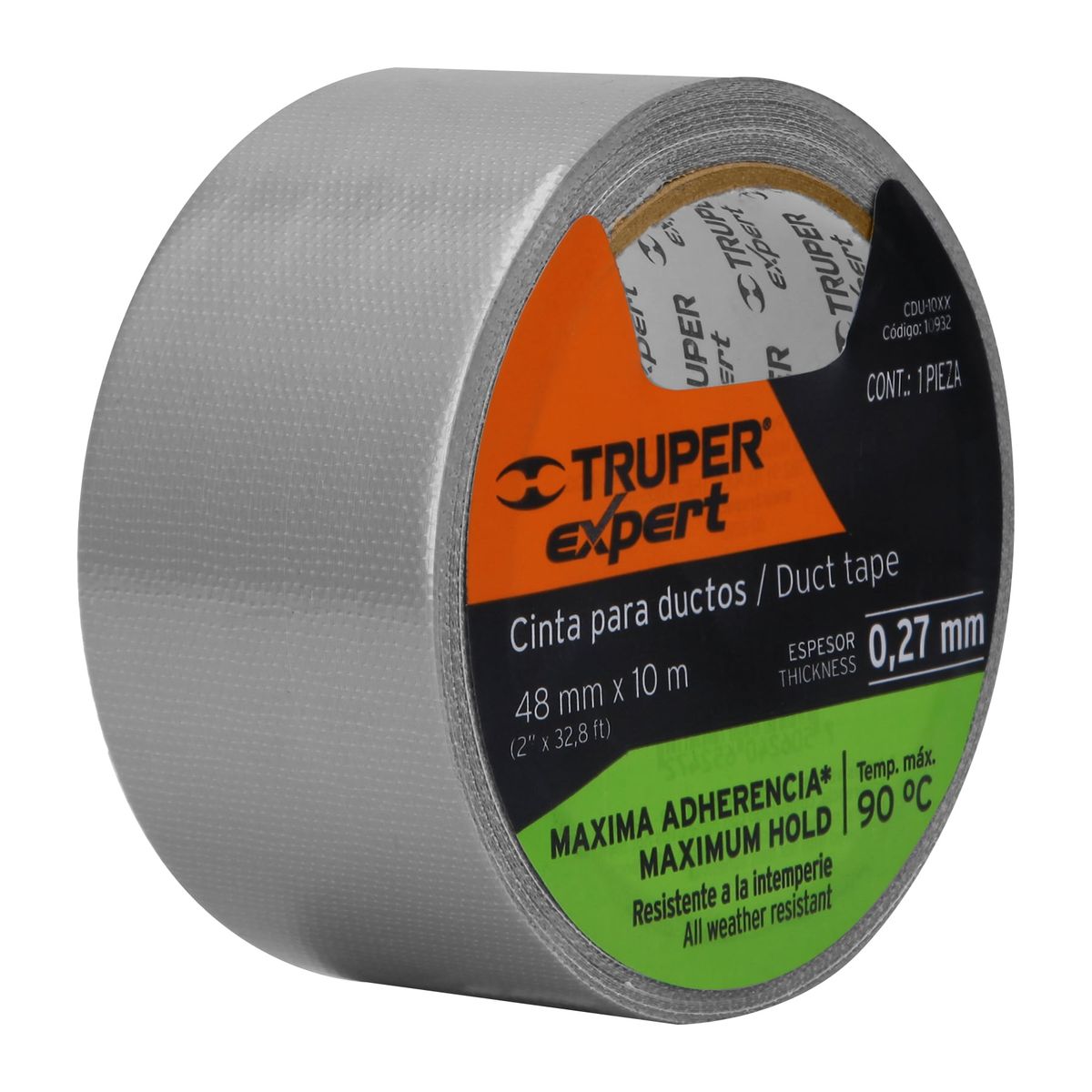 TRUPER - Cinta 2" x 10m Ducte Tape 10932 Truper Expert