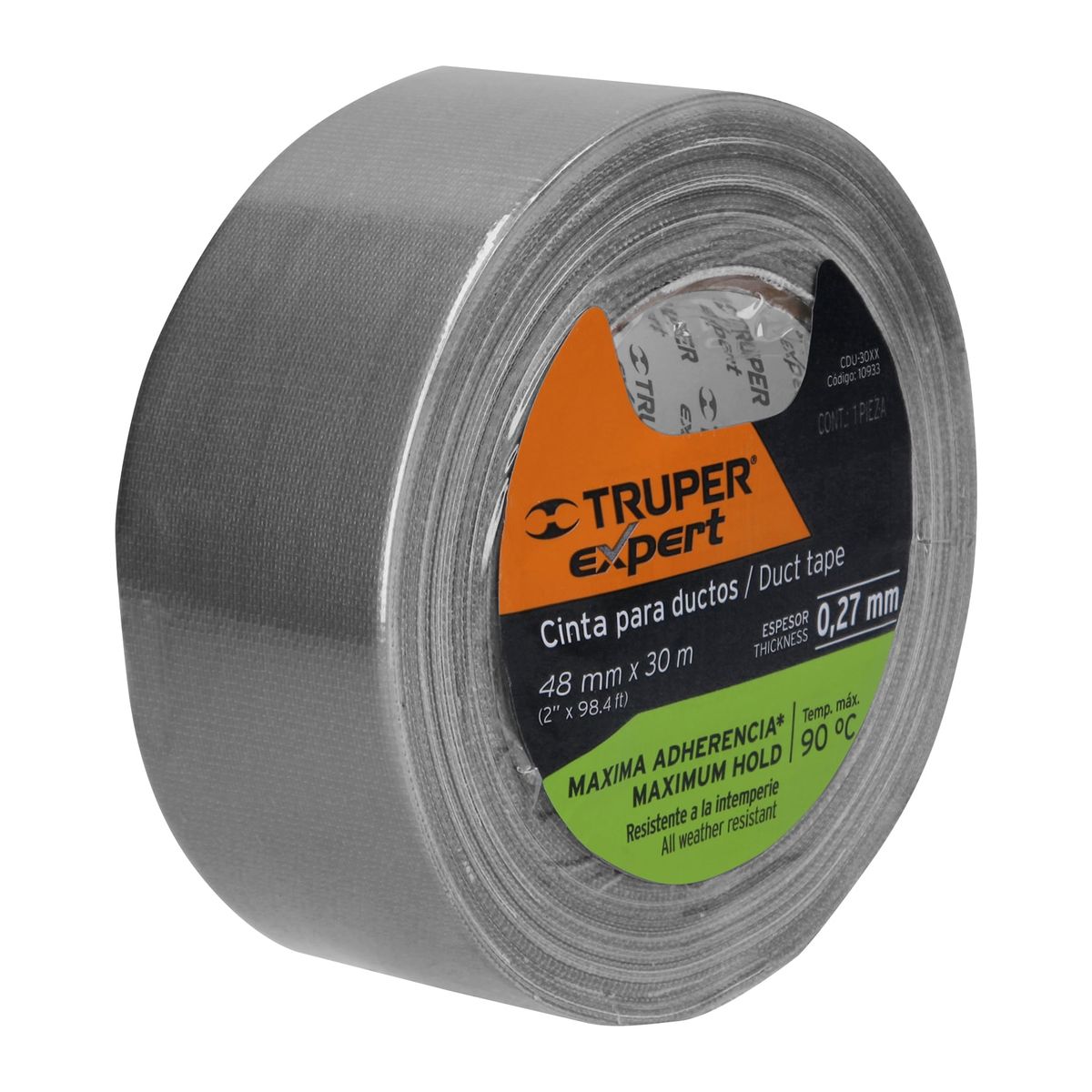 TRUPER - Cinta 2" x 30m Ducte Tape 10933 Truper Expert