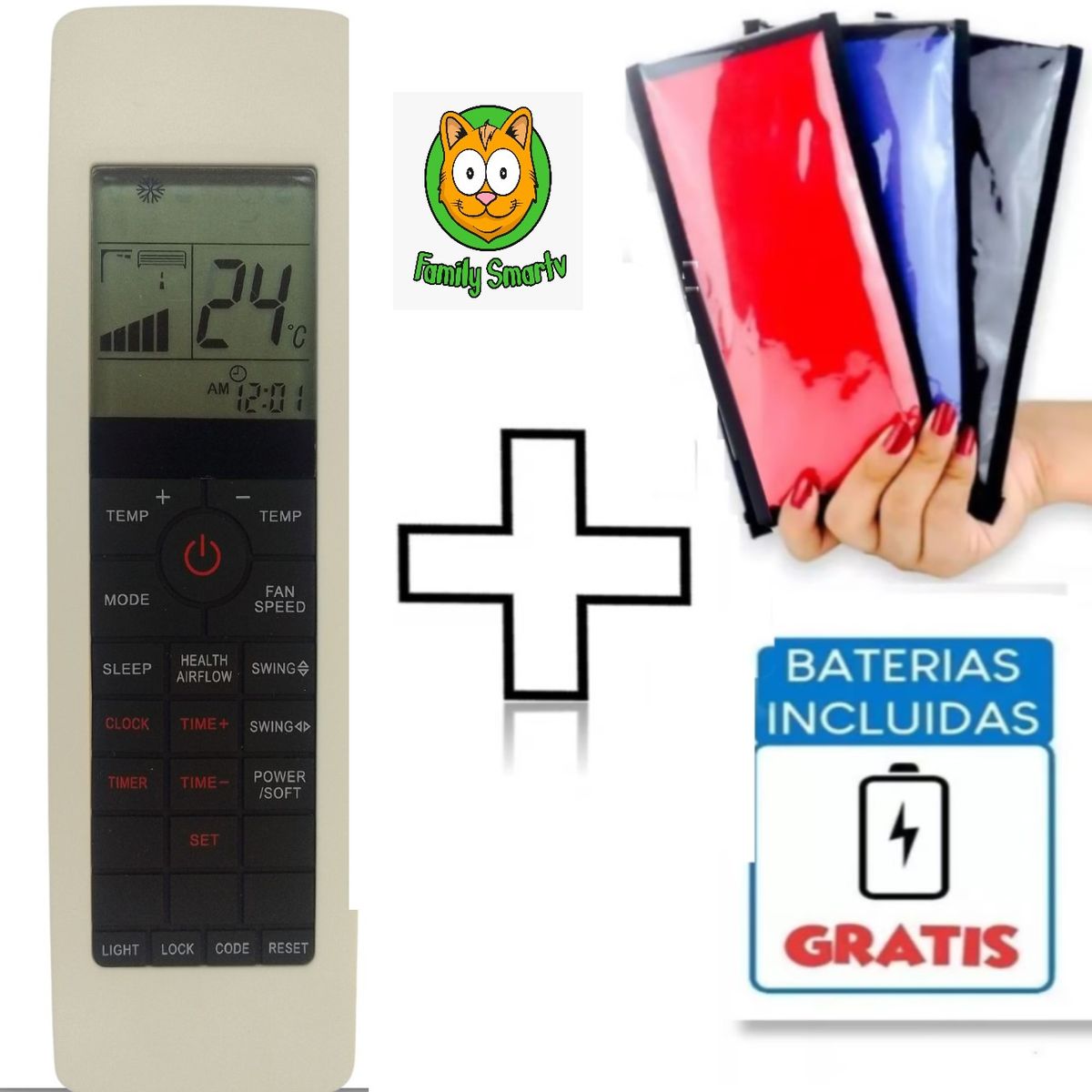 GENERICO - CONTROL REMOTO YWM3F15C YORK AIRE ACONDICIONADO + FUNDA