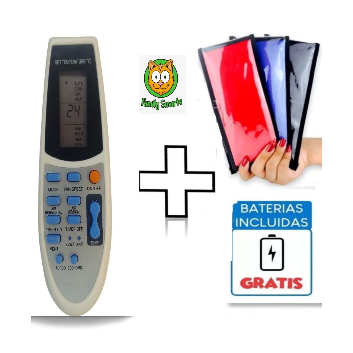 GENERICO - CONTROL REMOTO R92BGE  YORK AIRE ACONDICIONADO + FUNDA