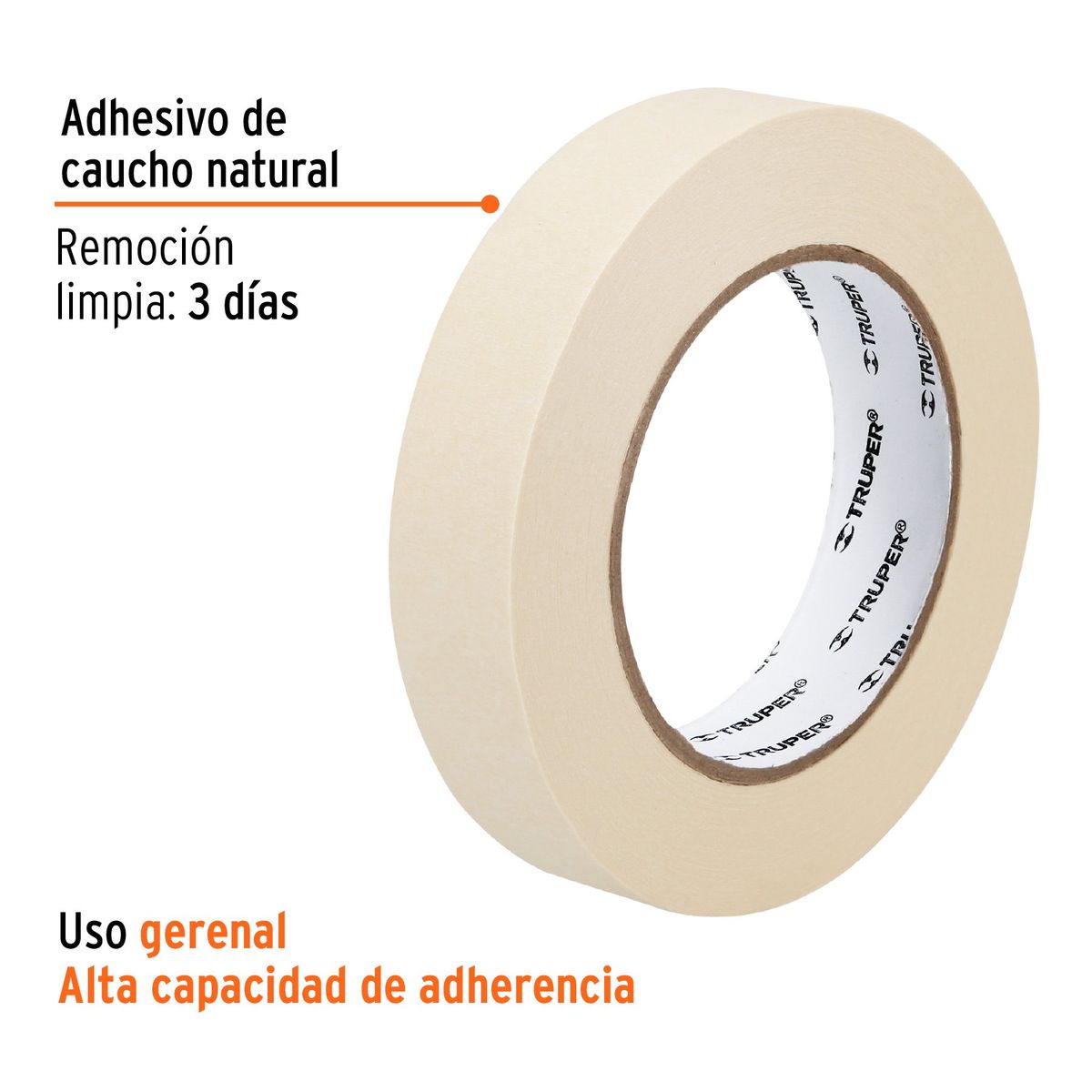 TRUPER - Cinta 1" x 50m Masking Tape 12591 Truper